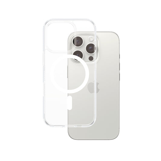 Capa MagSafe para Apple iPhone 16 Pro, PanzerGlass, HardCase, Transparente Branca