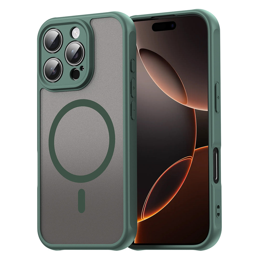 Capa MagSafe para Apple iPhone 16 Pro, Techsuit, HaloFrost II, Verde