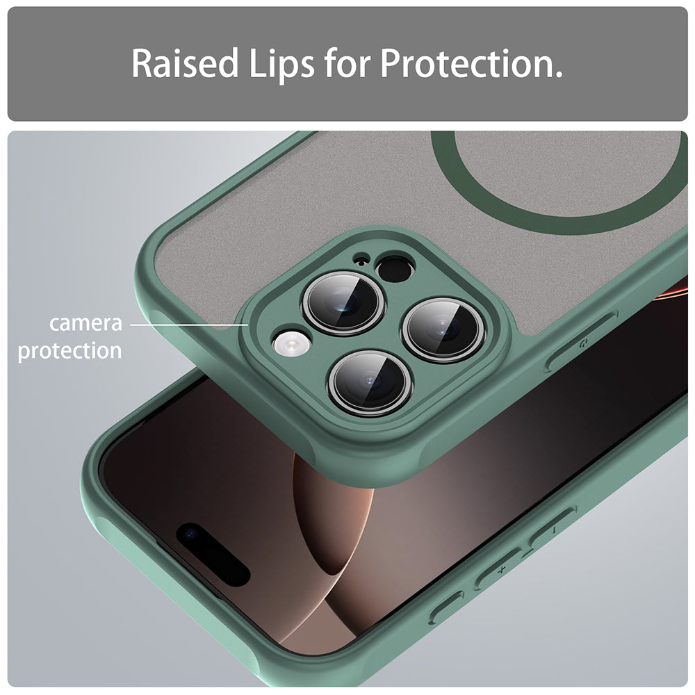 Capa MagSafe para Apple iPhone 16 Pro, Techsuit, HaloFrost II, Verde