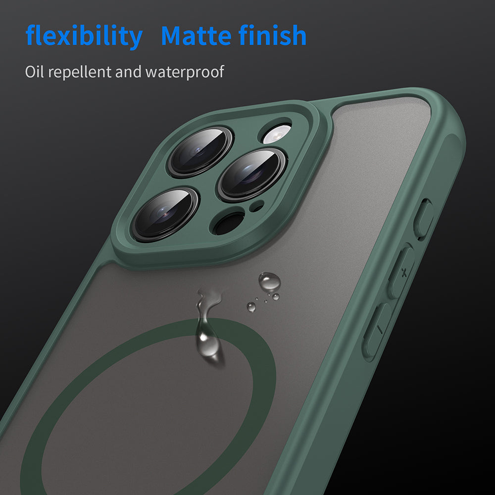 Capa MagSafe para Apple iPhone 16 Pro, Techsuit, HaloFrost II, Verde