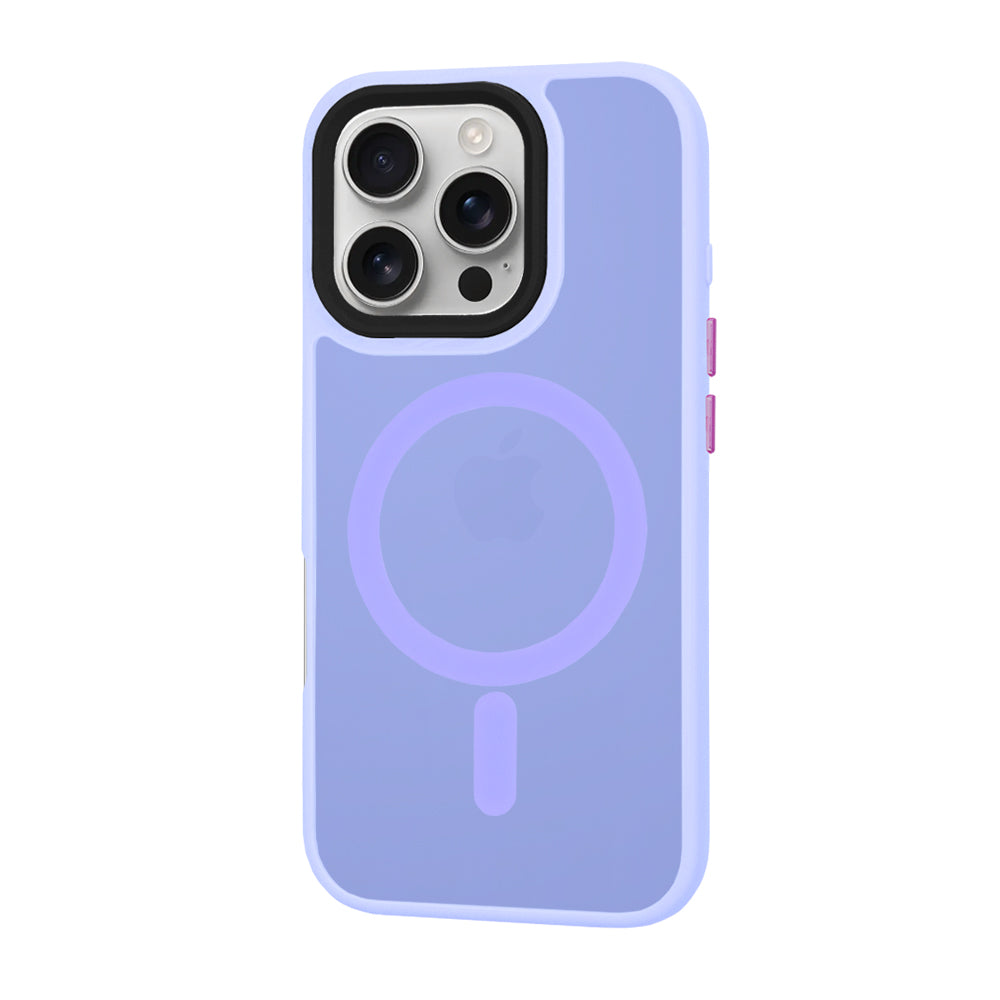 Capa MagSafe para Apple iPhone 16 Pro, Techsuit, HaloFrost, Roxo Claro