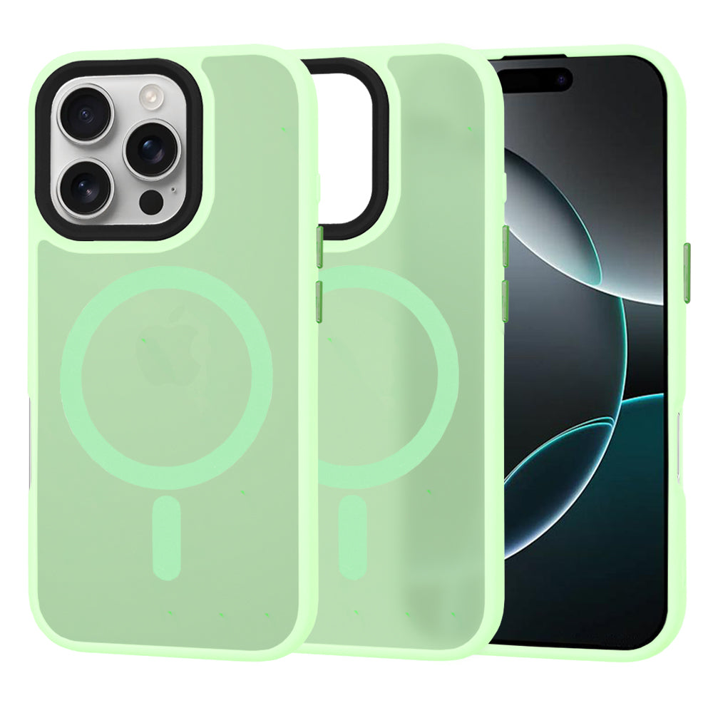 Capa MagSafe para Apple iPhone 16 Pro, Techsuit, HaloFrost, Verde Claro