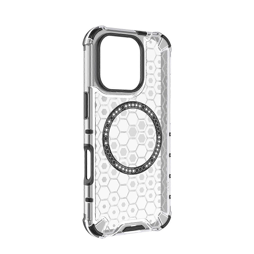 Capa MagSafe para Apple iPhone 16 Pro, Techsuit, HoneyComb Shield, Branca