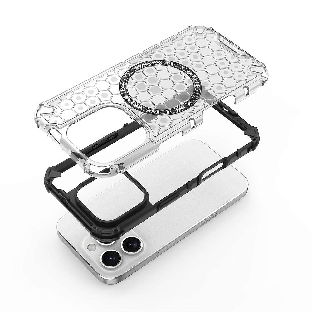 Capa MagSafe para Apple iPhone 16 Pro, Techsuit, HoneyComb Shield, Preta