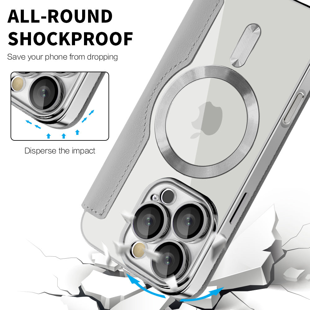 Capa MagSafe para Apple iPhone 16 Pro, Techsuit, SmartMag Book, Cinzento