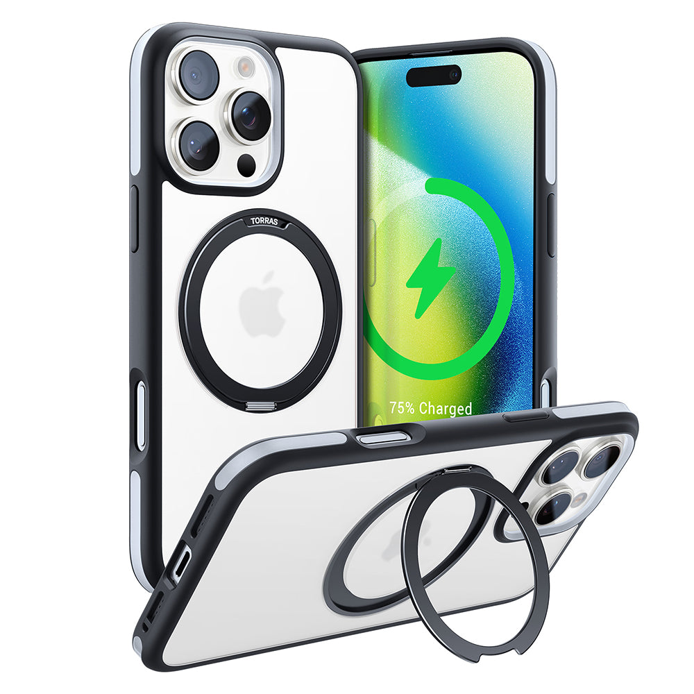 Capa MagSafe para Apple iPhone 16 Pro, Torras, Ostand R Fusion, Preta