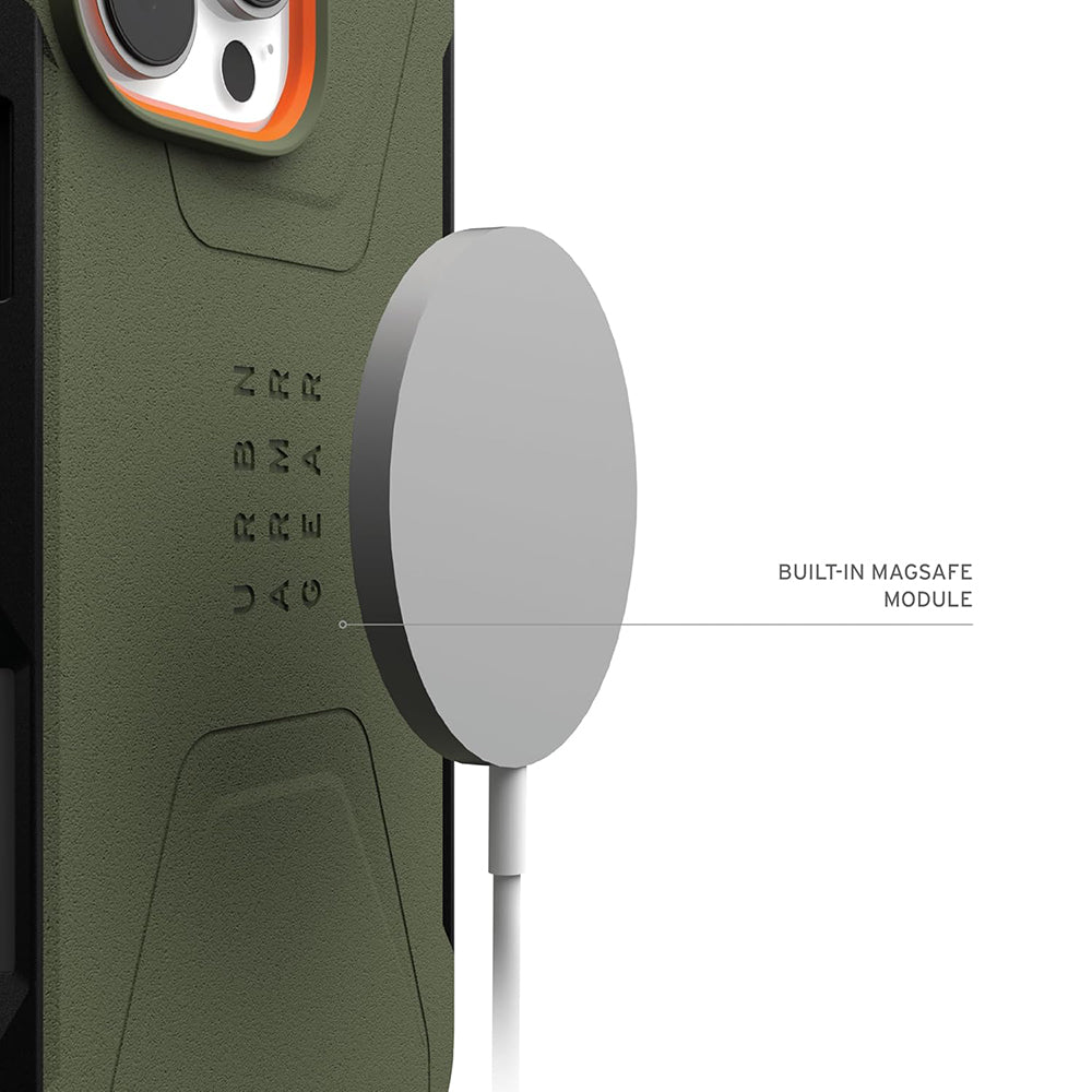 Capa MagSafe para Apple iPhone 16 Pro, Urban Armor Gear, Civilian, Verde