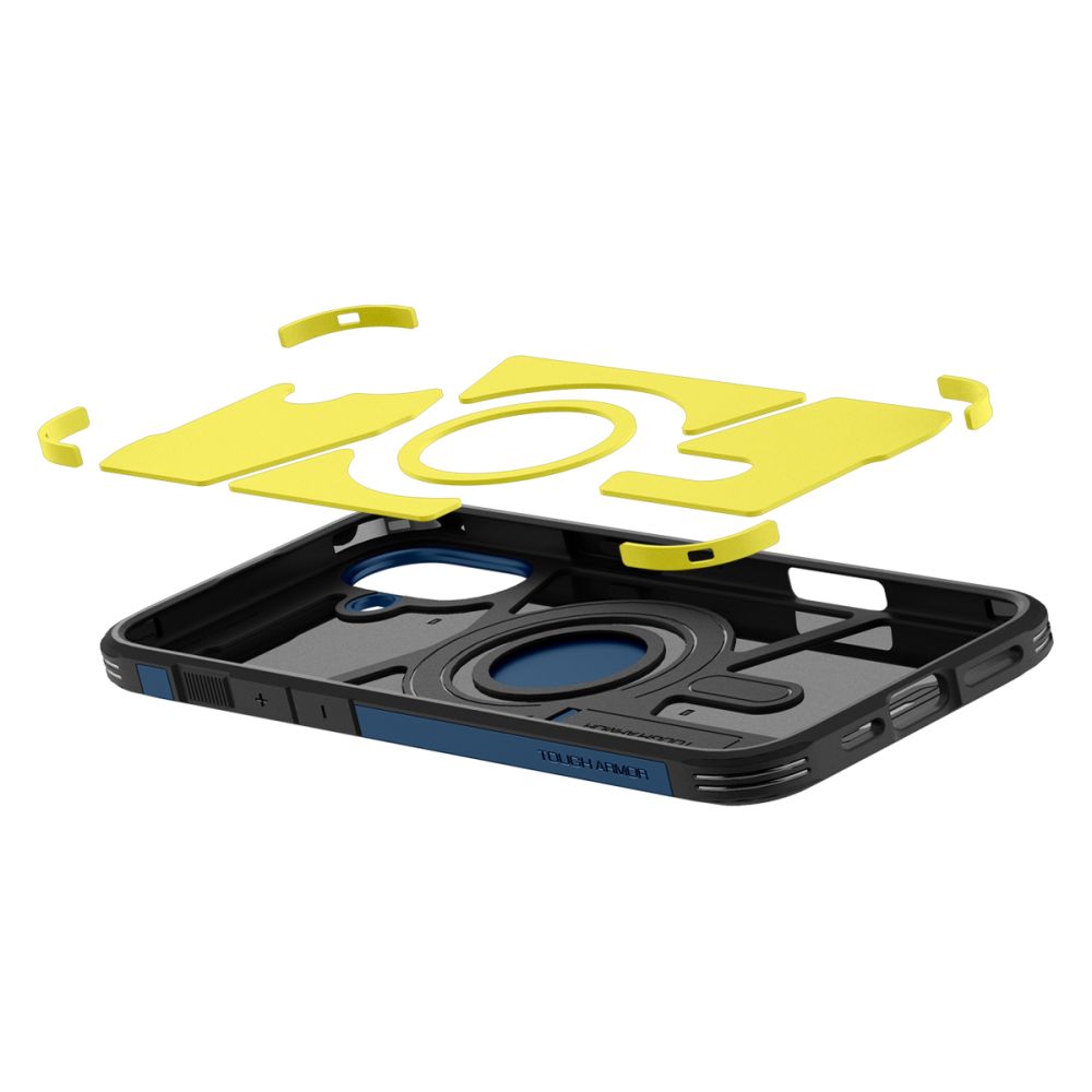 Capa MagSafe para Apple iPhone 16, Spigen, Tough Armor, Azul Marinho ACS08217