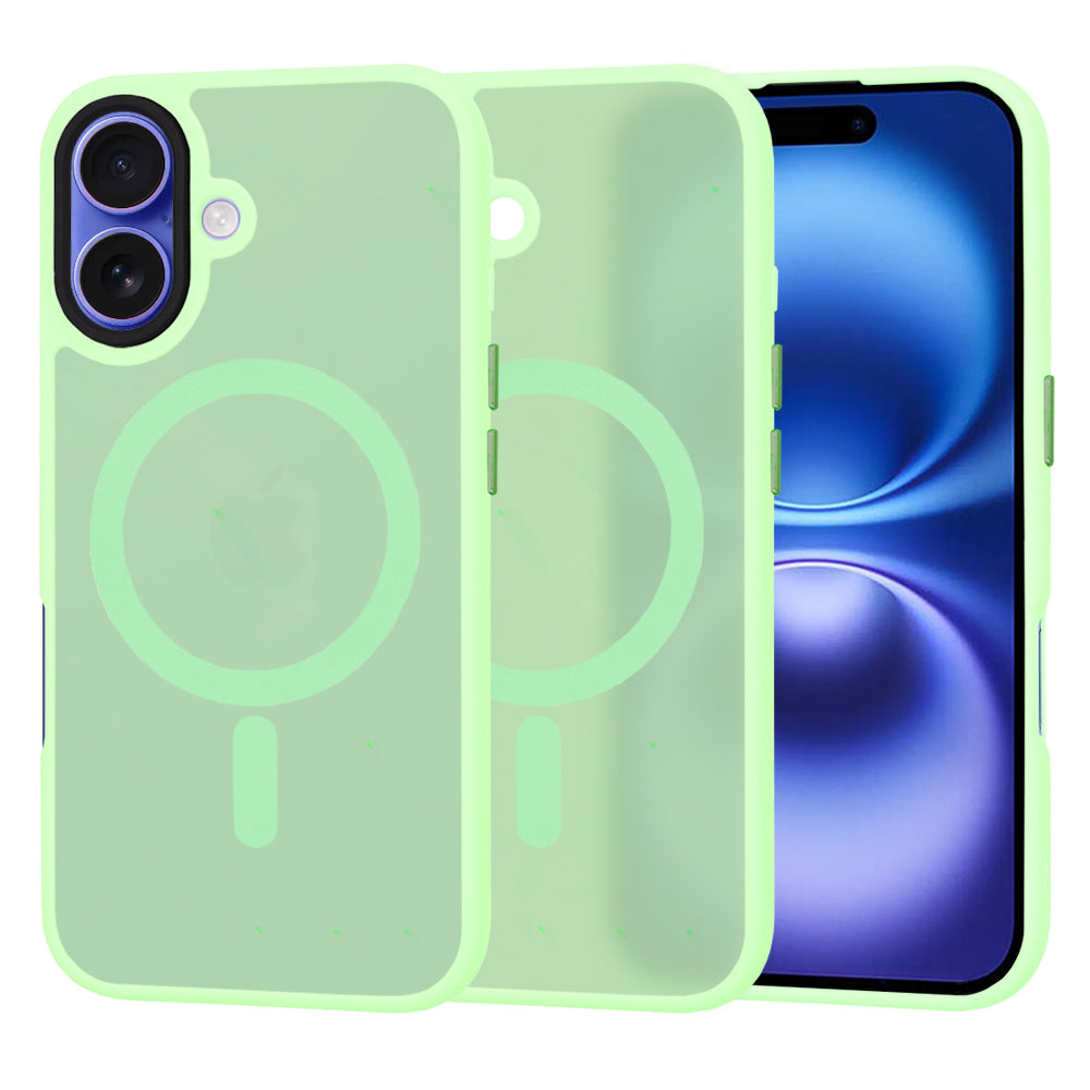 Capa MagSafe para Apple iPhone 16, Techsuit, HaloFrost, Verde Claro
