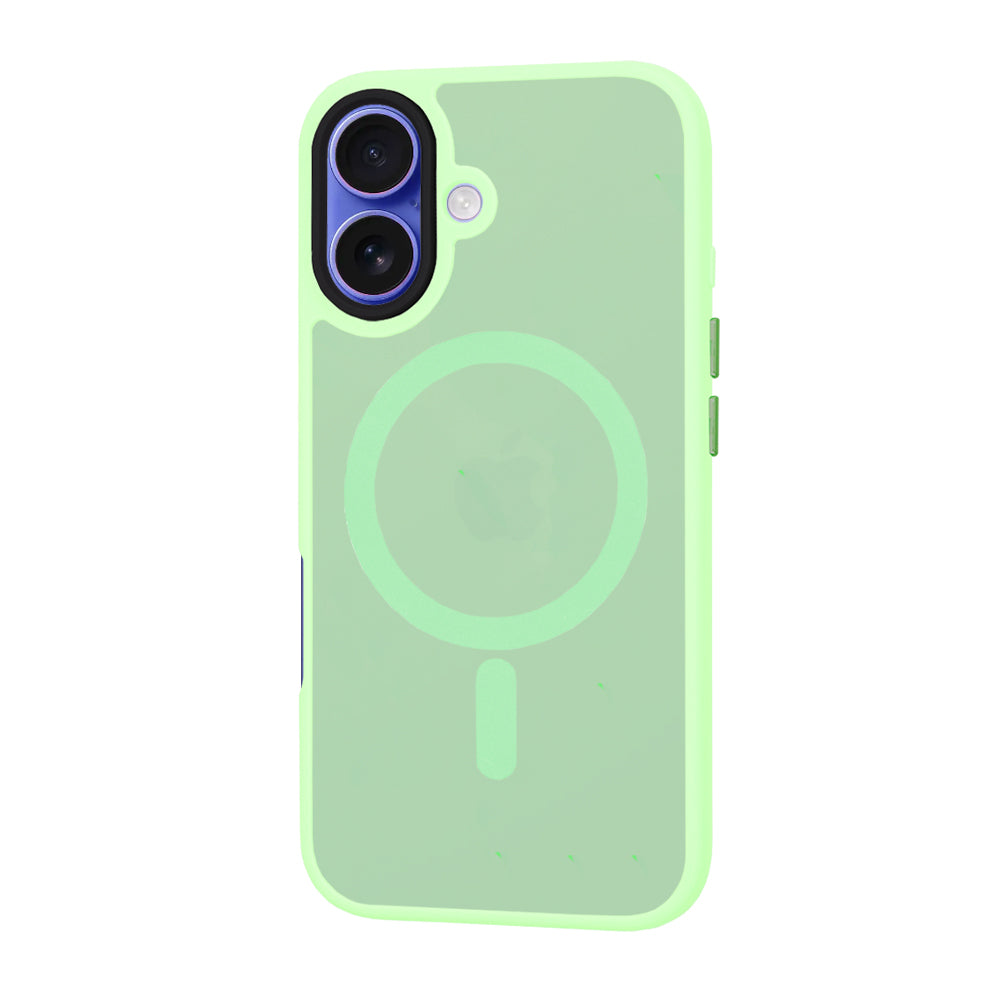 Capa MagSafe para Apple iPhone 16, Techsuit, HaloFrost, Verde Claro