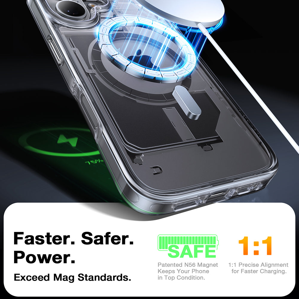 Capa MagSafe para Apple iPhone 16, Torras, Diamond, Transparente