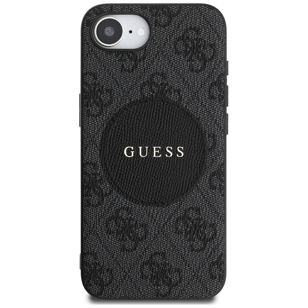 Capa MagSafe para Apple iPhone 17e / 16e, Guess, 4G Circle Classic Logo, Castanho
