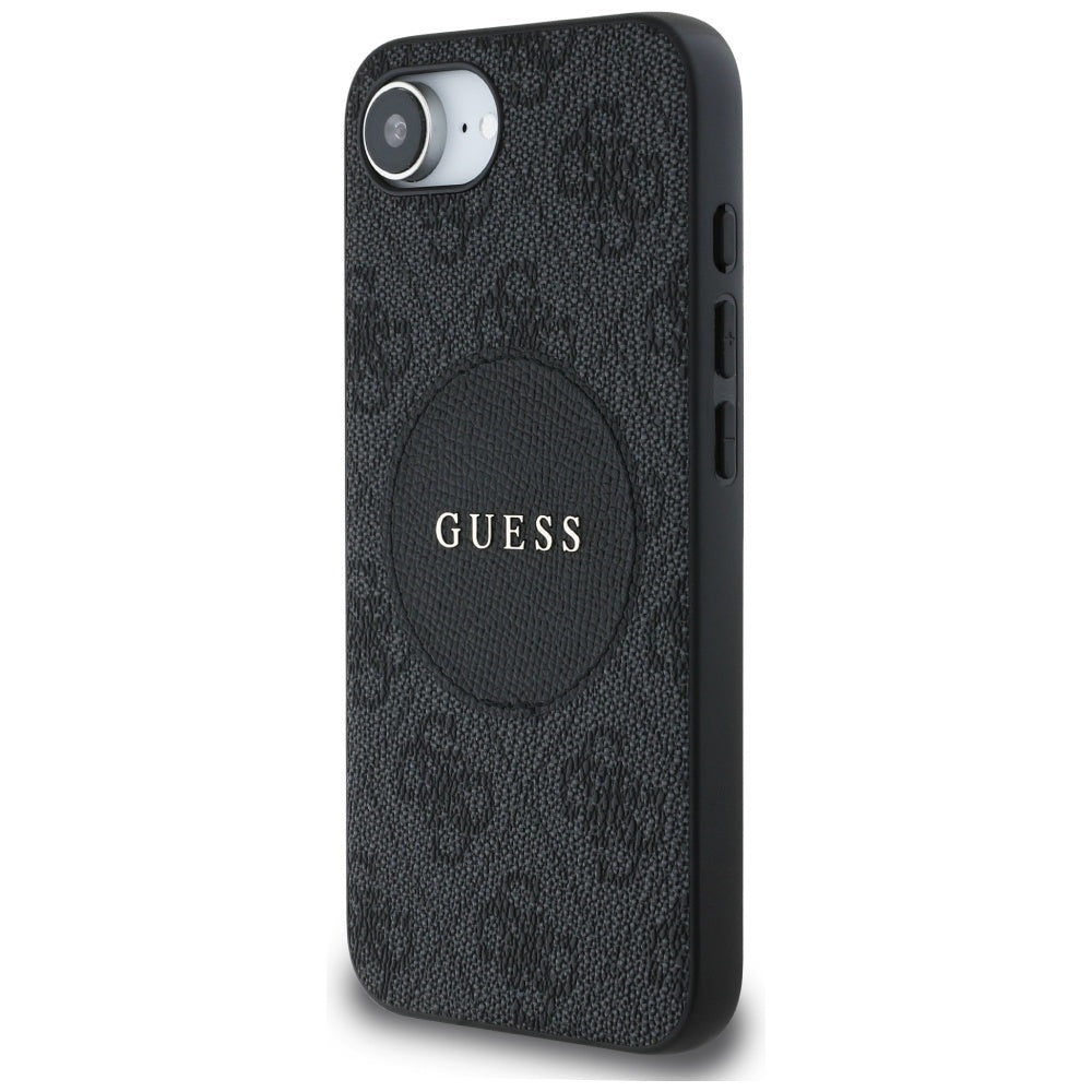 Capa MagSafe para Apple iPhone 17e / 16e, Guess, 4G Circle Classic Logo, Castanho
