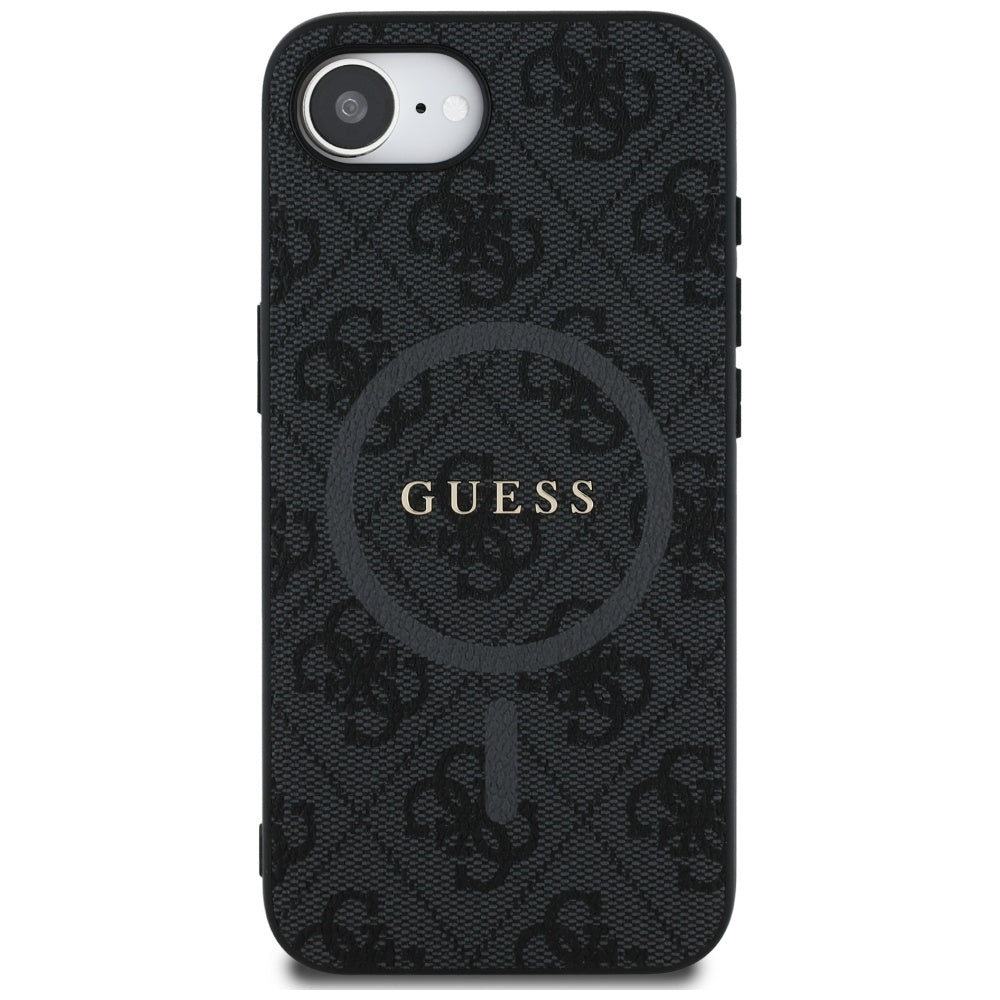 Capa MagSafe para Apple iPhone 17e / 16e, Guess, 4G Ring Classic Logo, Preta