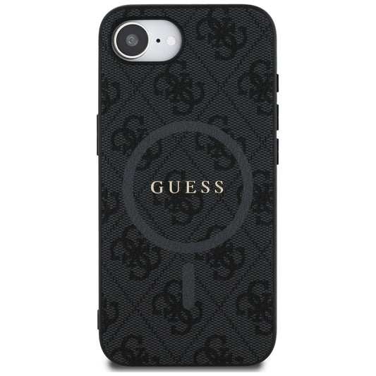Capa MagSafe para Apple iPhone 16e, Guess, 4G Ring Classic Logo, Preta