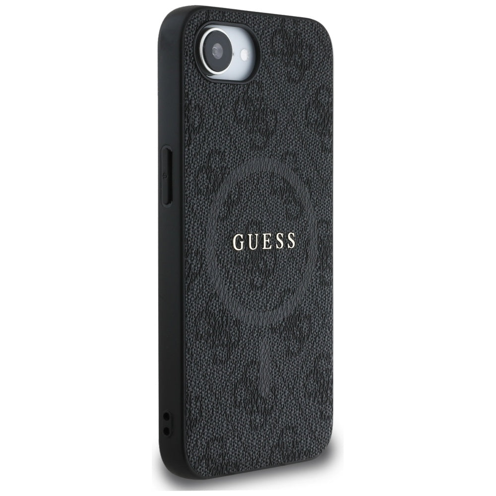 Capa MagSafe para Apple iPhone 17e / 16e, Guess, 4G Ring Classic Logo, Preta