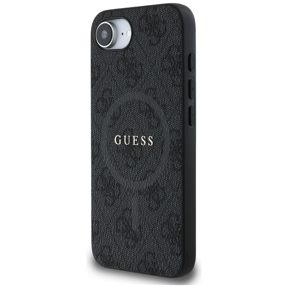 Capa MagSafe para Apple iPhone 17e / 16e, Guess, 4G Ring Classic Logo, Preta