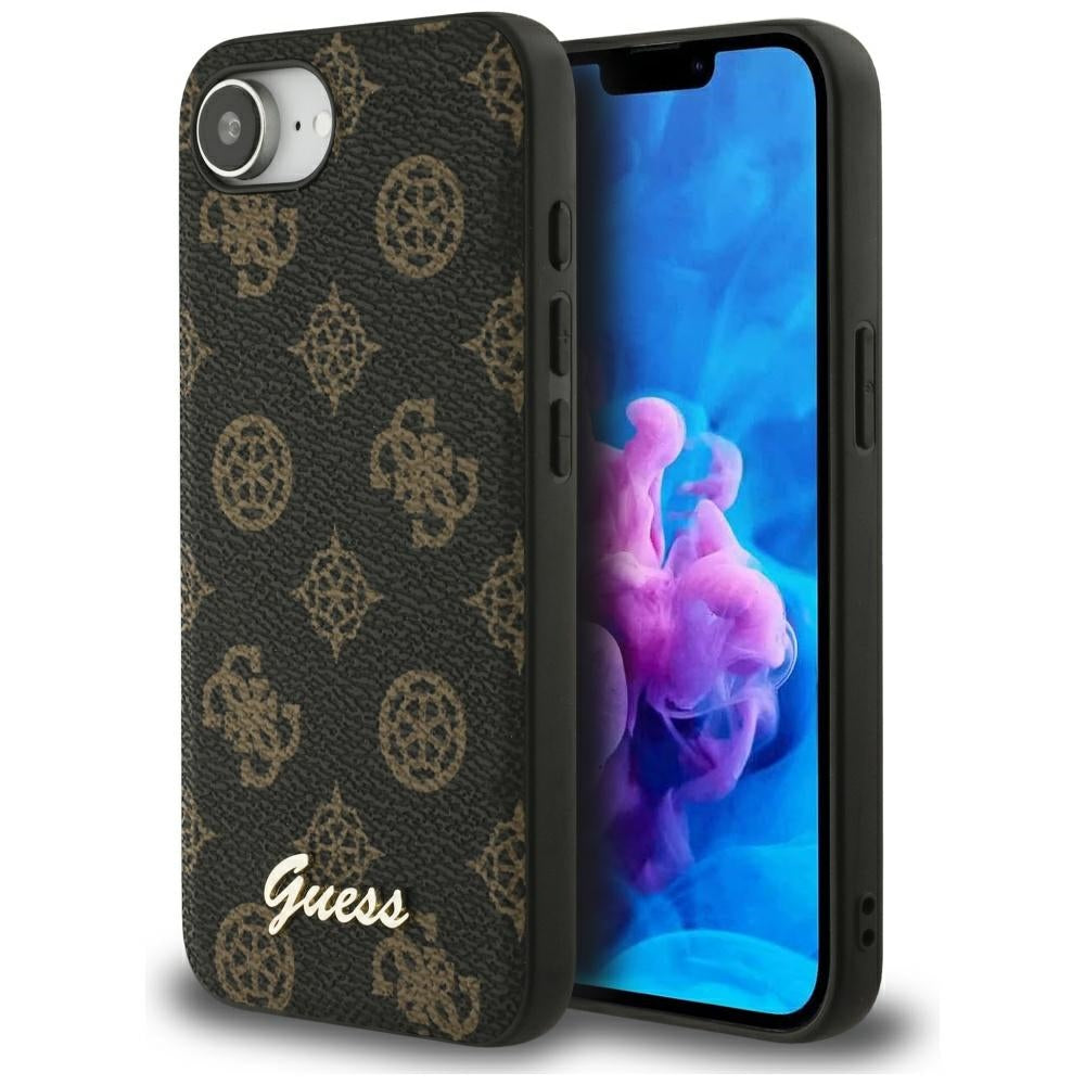 Capa MagSafe para Apple iPhone 17e / 16e, Guess, Peony Script, Preta
