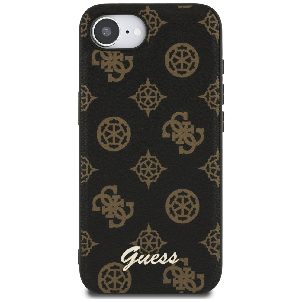 Capa MagSafe para Apple iPhone 17e / 16e, Guess, Peony Script, Preta