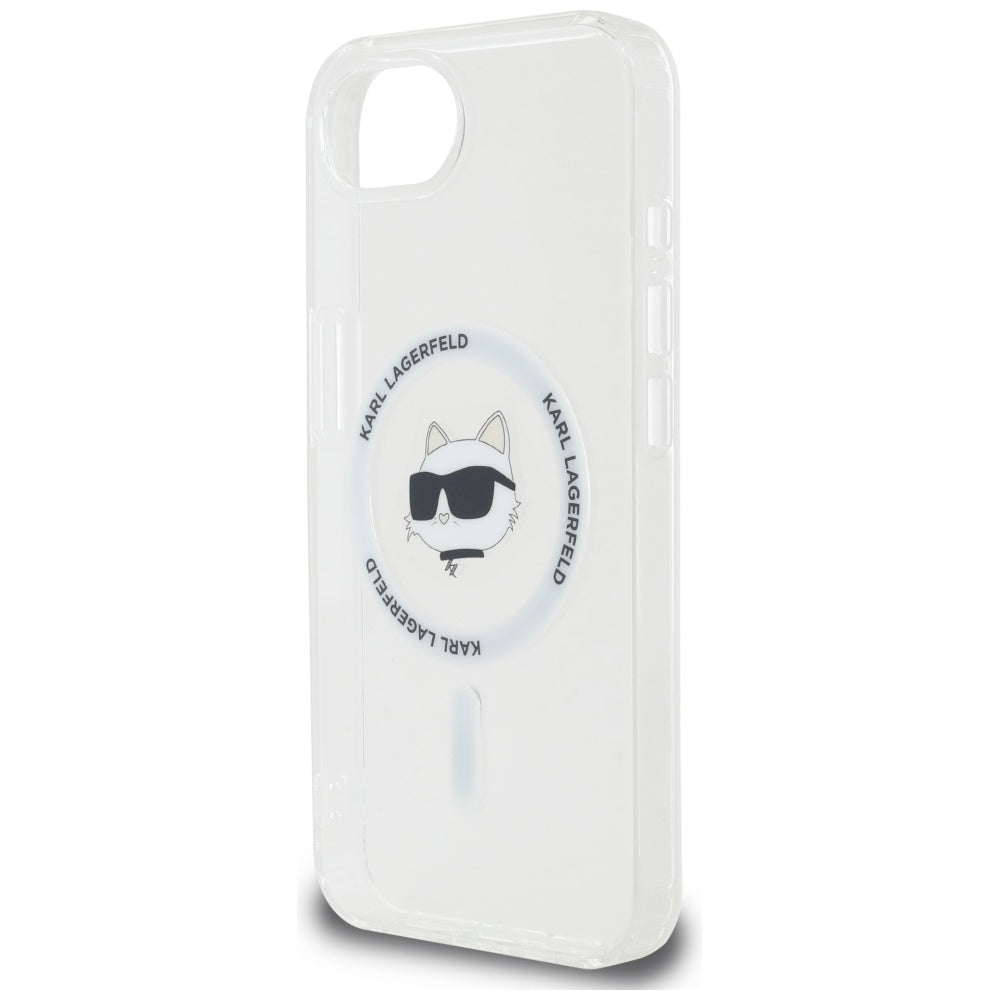 Capa MagSafe para Apple iPhone 17e / 16e, Karl Lagerfeld, IML Choupette's Head, Branca.