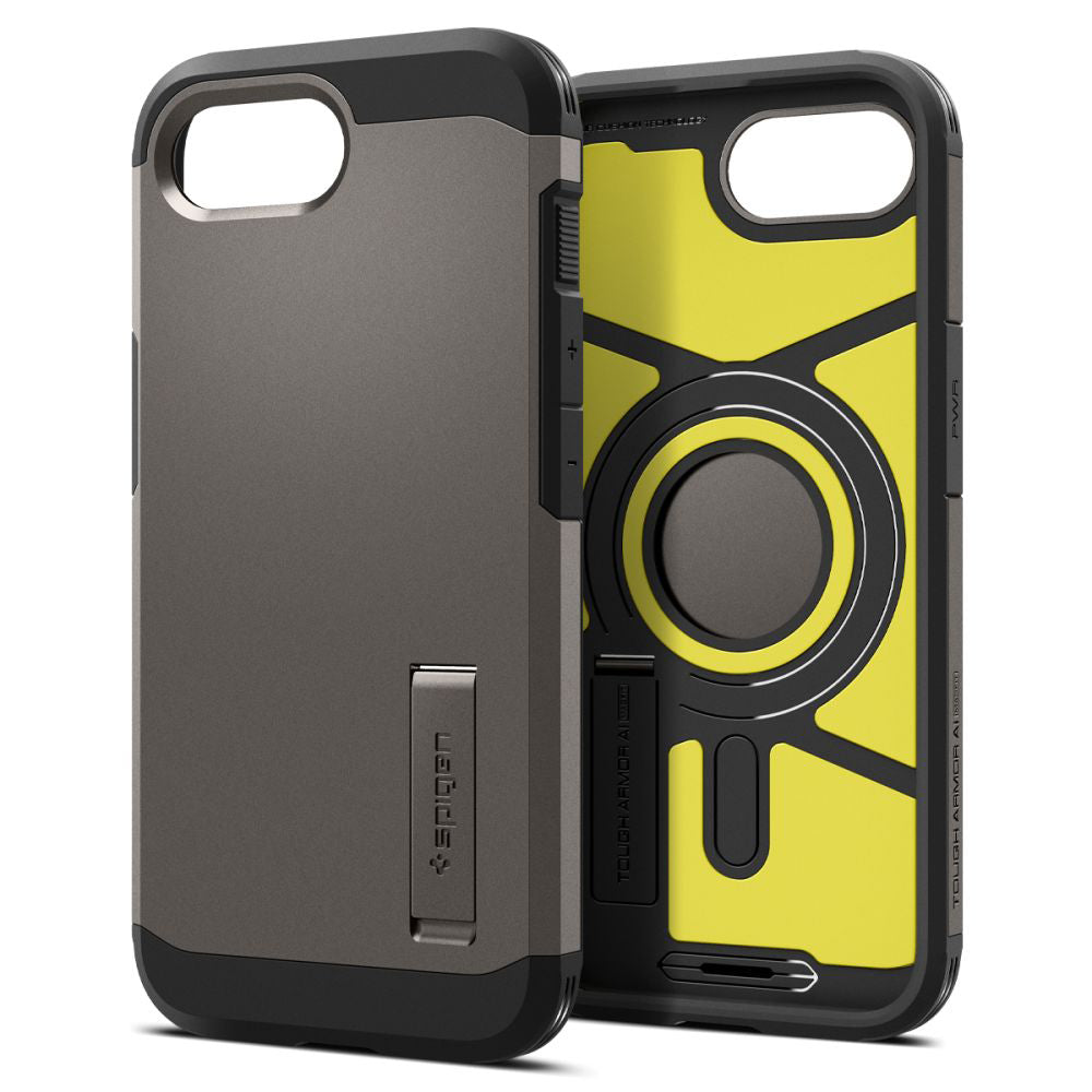 Capa MagSafe para Apple iPhone 17e / 16e, Spigen, Tough Armor, Cinza