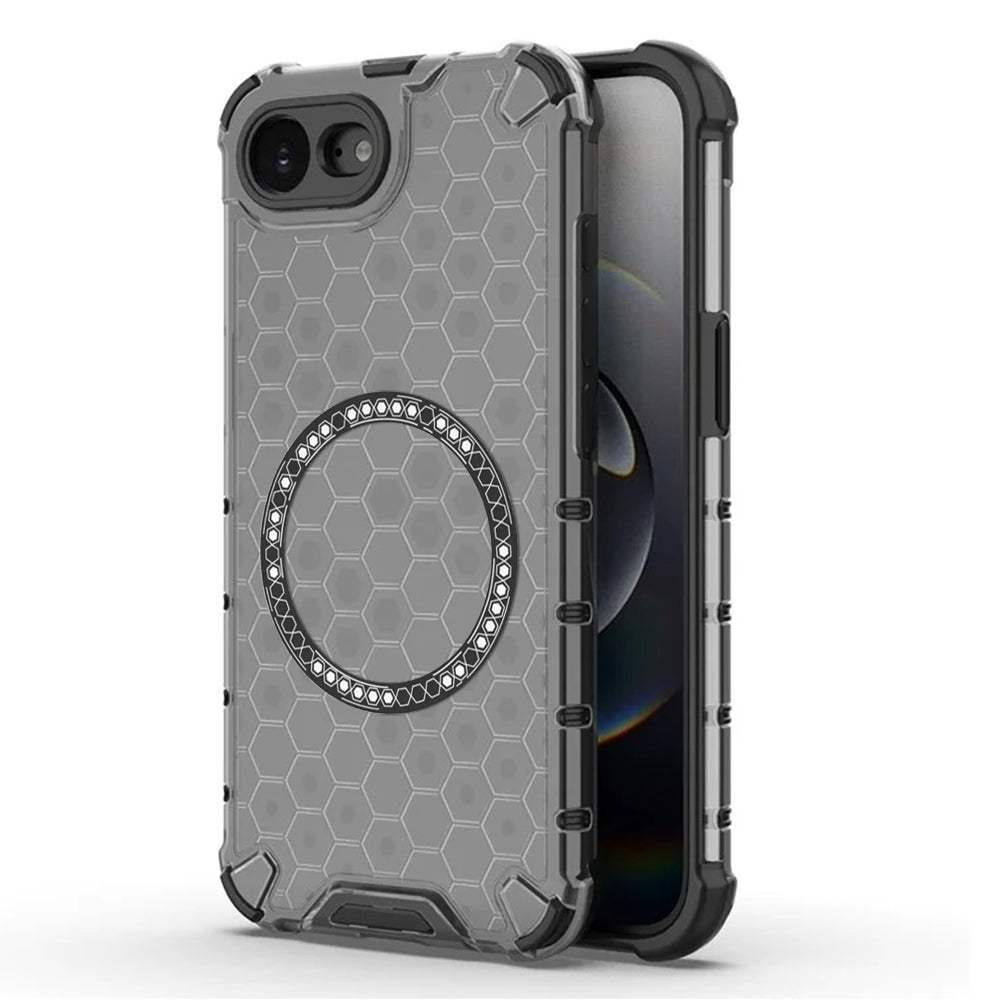 Capa MagSafe para Apple iPhone 17e / 16e, Techsuit, HoneyComb Shield, Preta