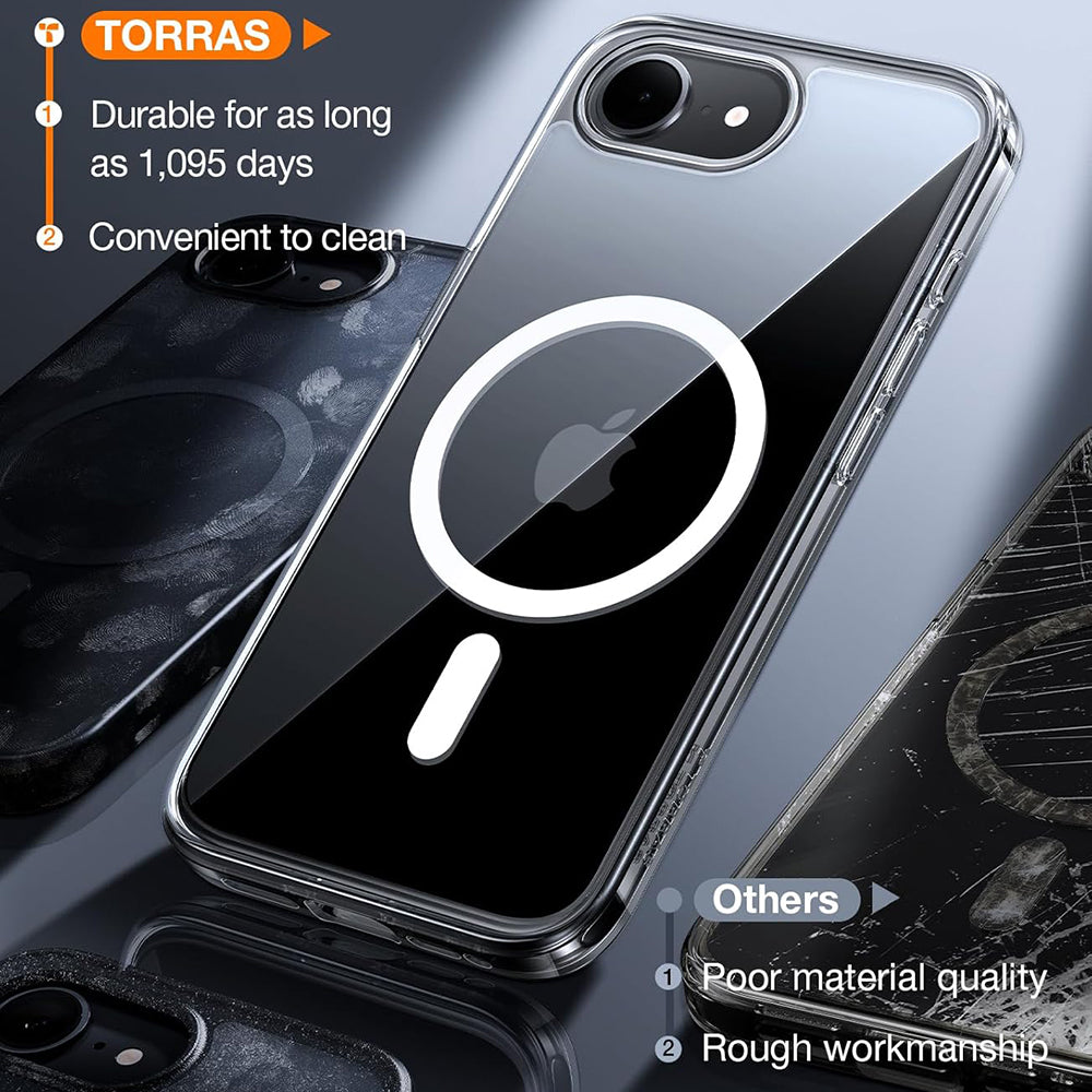Capa MagSafe para Apple iPhone 17e / 16e, Torras, Guardian, Transparente