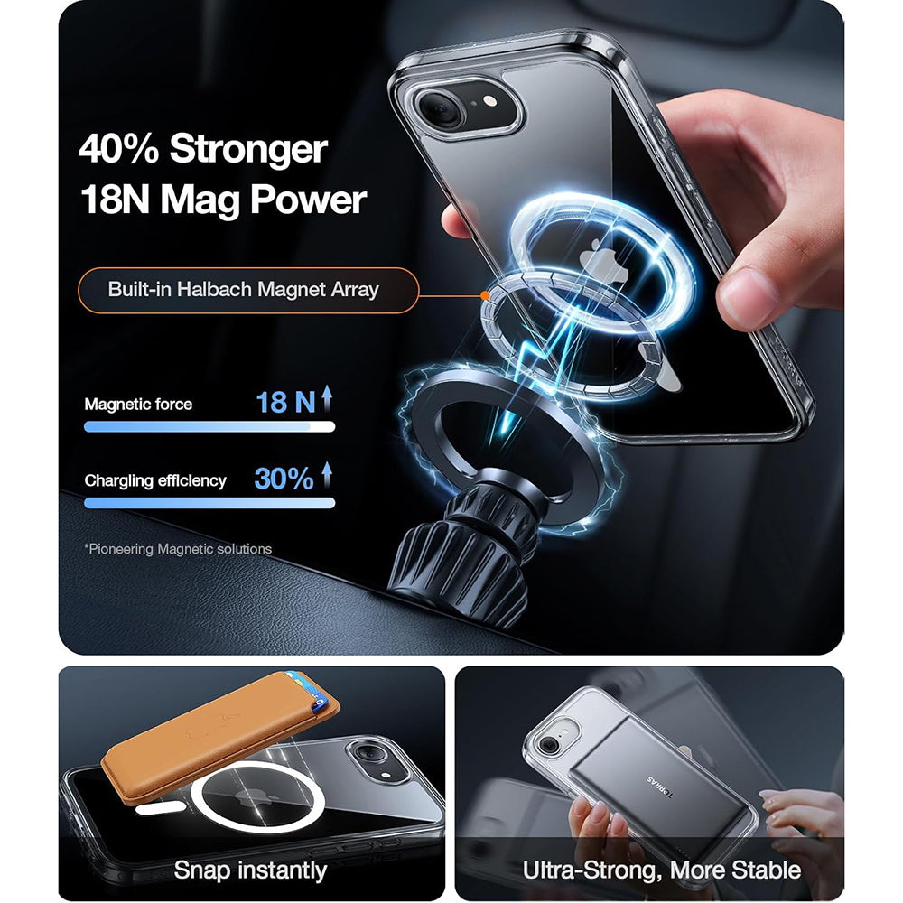 Capa MagSafe para Apple iPhone 17e / 16e, Torras, Guardian, Transparente