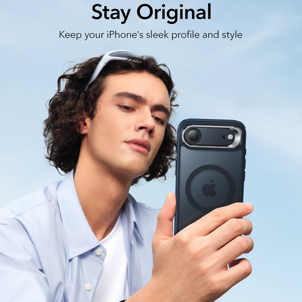Capa MagSafe para Apple iPhone 17 Air, ESR, Classic Hybrid Kickstand, Azul Acetinado