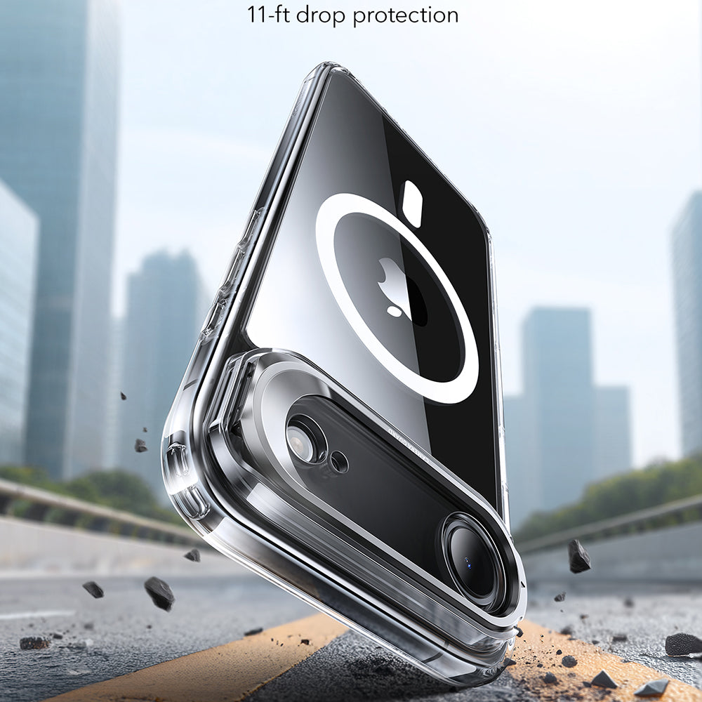 Capa MagSafe para Apple iPhone 17 Air, ESR, Classic Hybrid Kickstand, Transparente