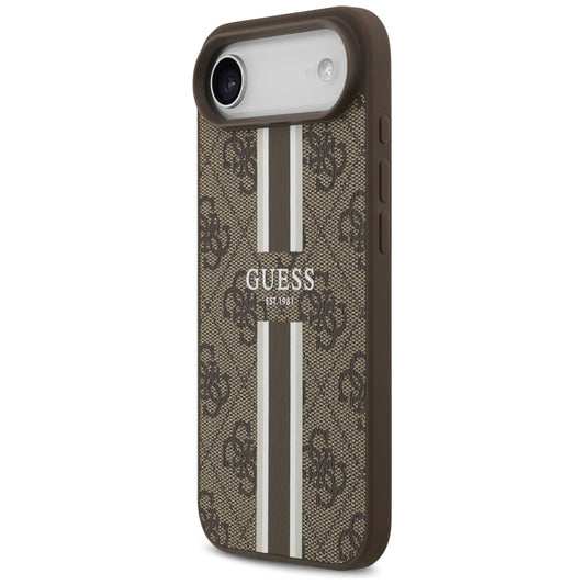 Capa MagSafe para Apple iPhone 17 Air, Guess, 4G Printed Stripes, Marrom