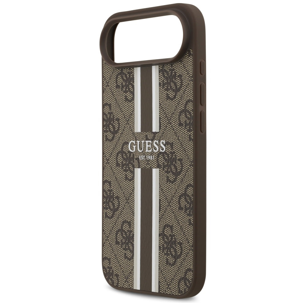 Capa MagSafe para Apple iPhone 17 Air, Guess, 4G Printed Stripes, Marrom