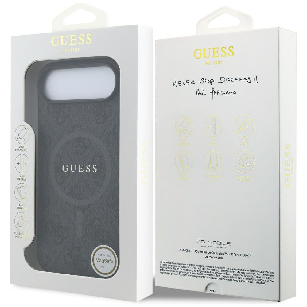 Capa MagSafe para Apple iPhone 17 Air, Guess, 4G Ring Classic Logo, Preta