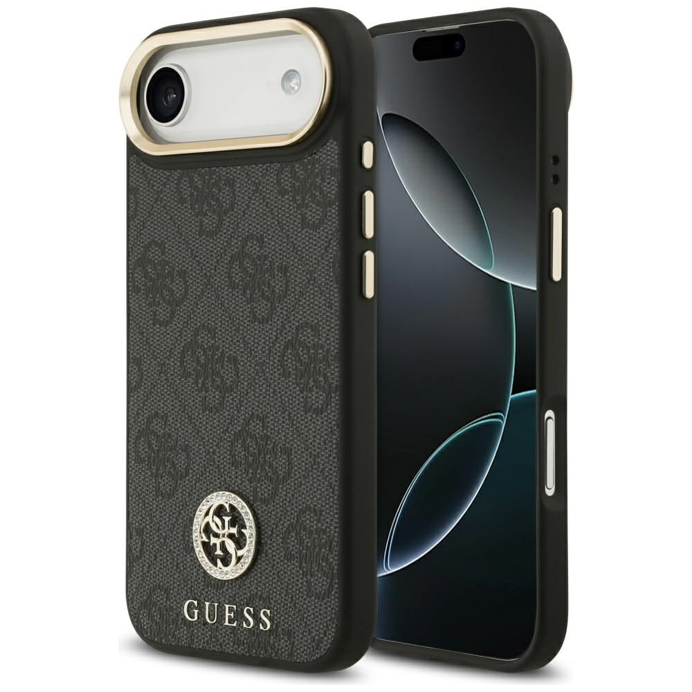 Capa MagSafe para Apple iPhone 17 Air, Guess, 4G Strass Logo, Preta
