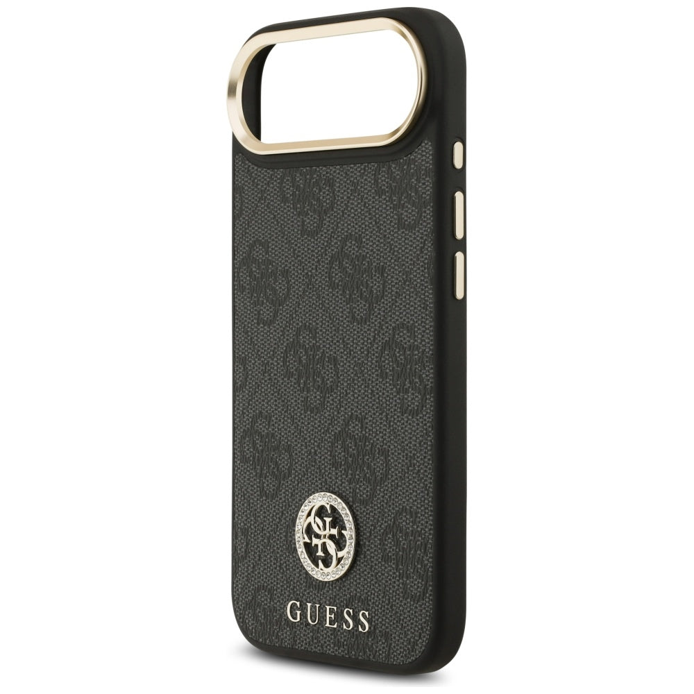 Capa MagSafe para Apple iPhone 17 Air, Guess, 4G Strass Logo, Preta