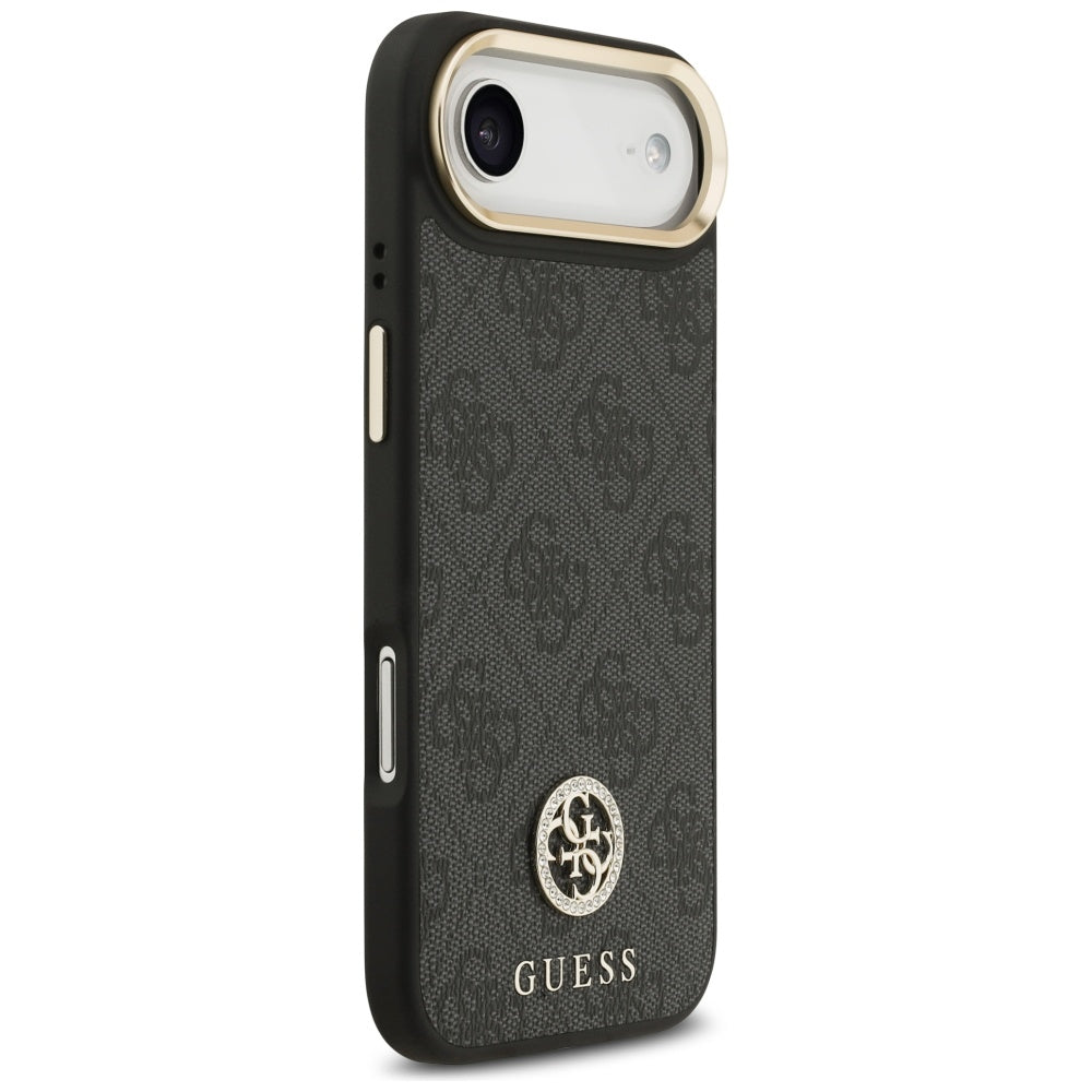 Capa MagSafe para Apple iPhone 17 Air, Guess, 4G Strass Logo, Preta