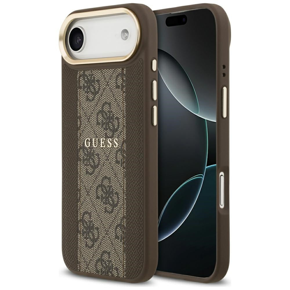 Capa MagSafe para Apple iPhone 17 Air, Guess, 4G Stripe, Marrom