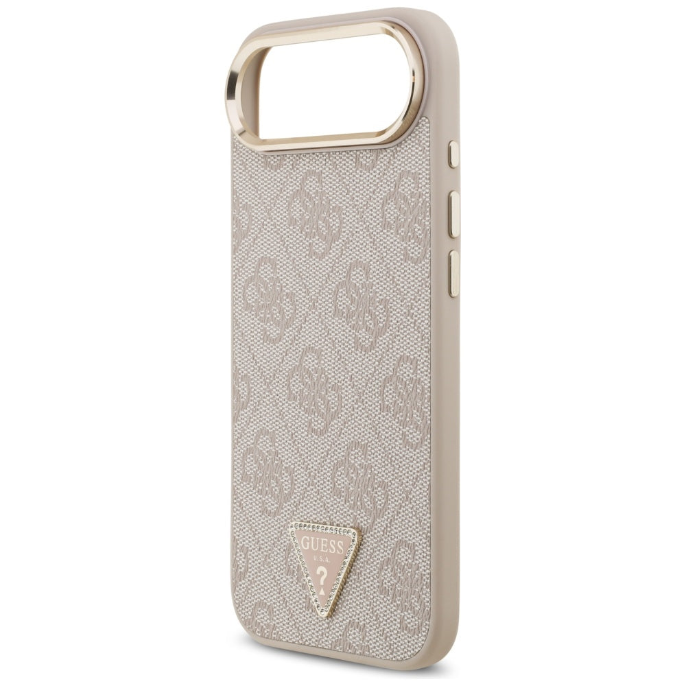 Capa MagSafe para Apple iPhone 17 Air, Guess, Logo Triângulo 4G, Rosa Dourado