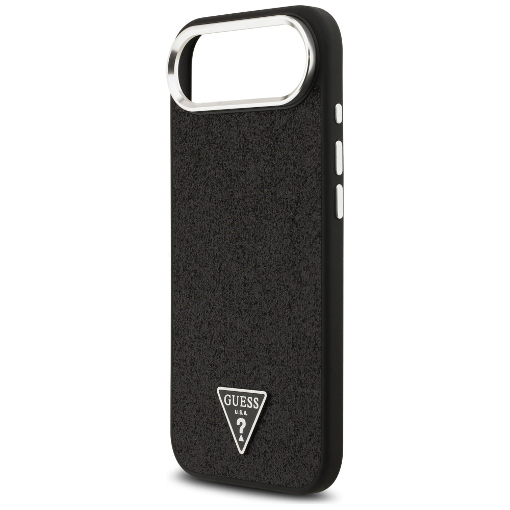 Capa MagSafe para Apple iPhone 17 Air, Guess, Glitter Triangle Logo, Preta