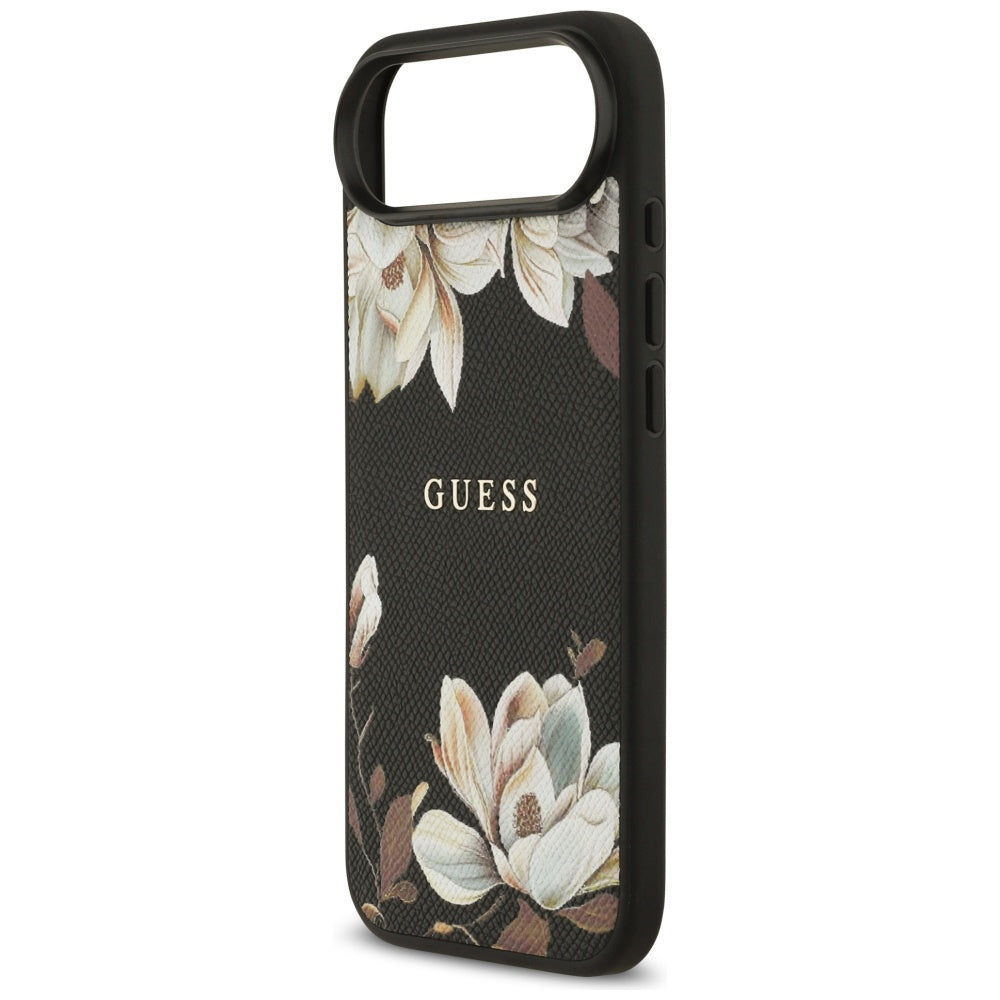 Capa MagSafe para Apple iPhone 17 Air, Guess, Grained Flowers, Preta
