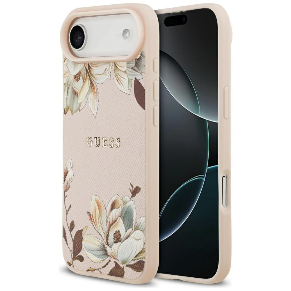 Capa MagSafe para Apple iPhone 17 Air, Guess, Grained Flowers, Rosa