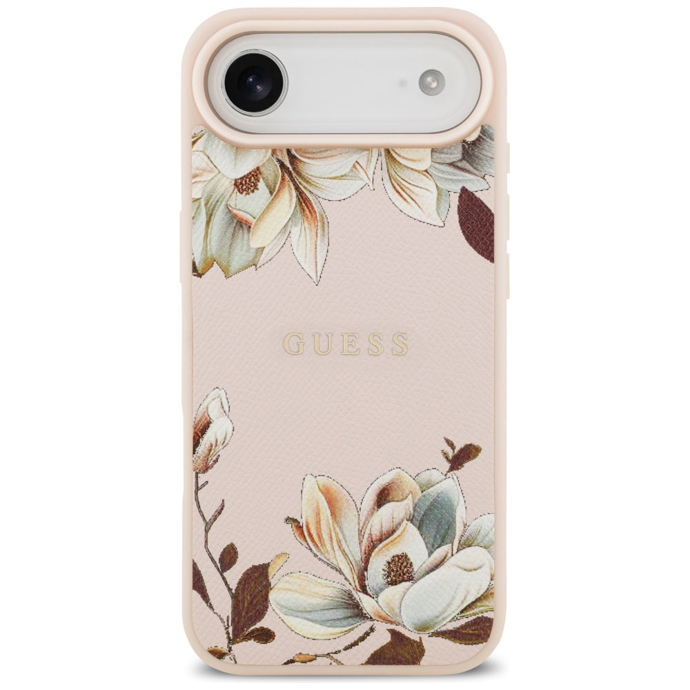 Capa MagSafe para Apple iPhone 17 Air, Guess, Grained Flowers, Rosa