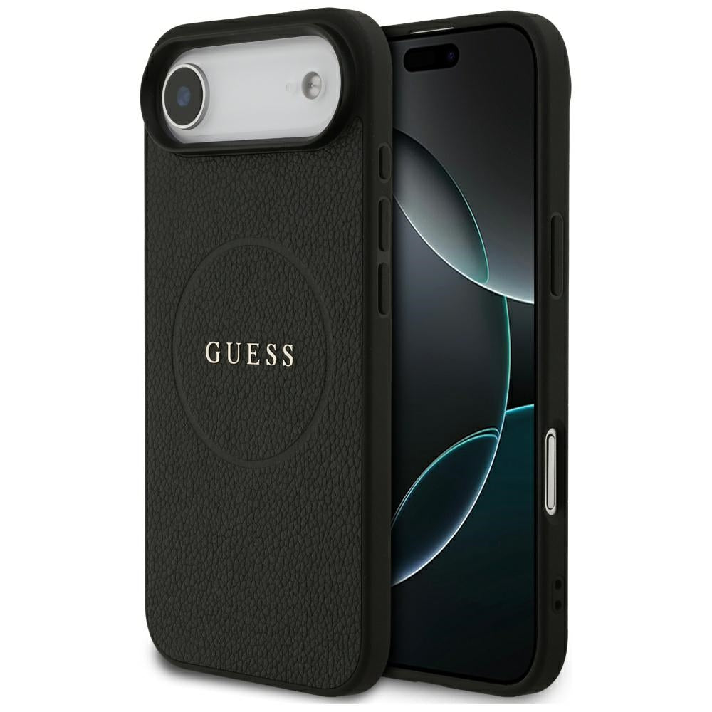 Capa MagSafe para Apple iPhone 17 Air, Guess, Grained Gold Ring, Preta