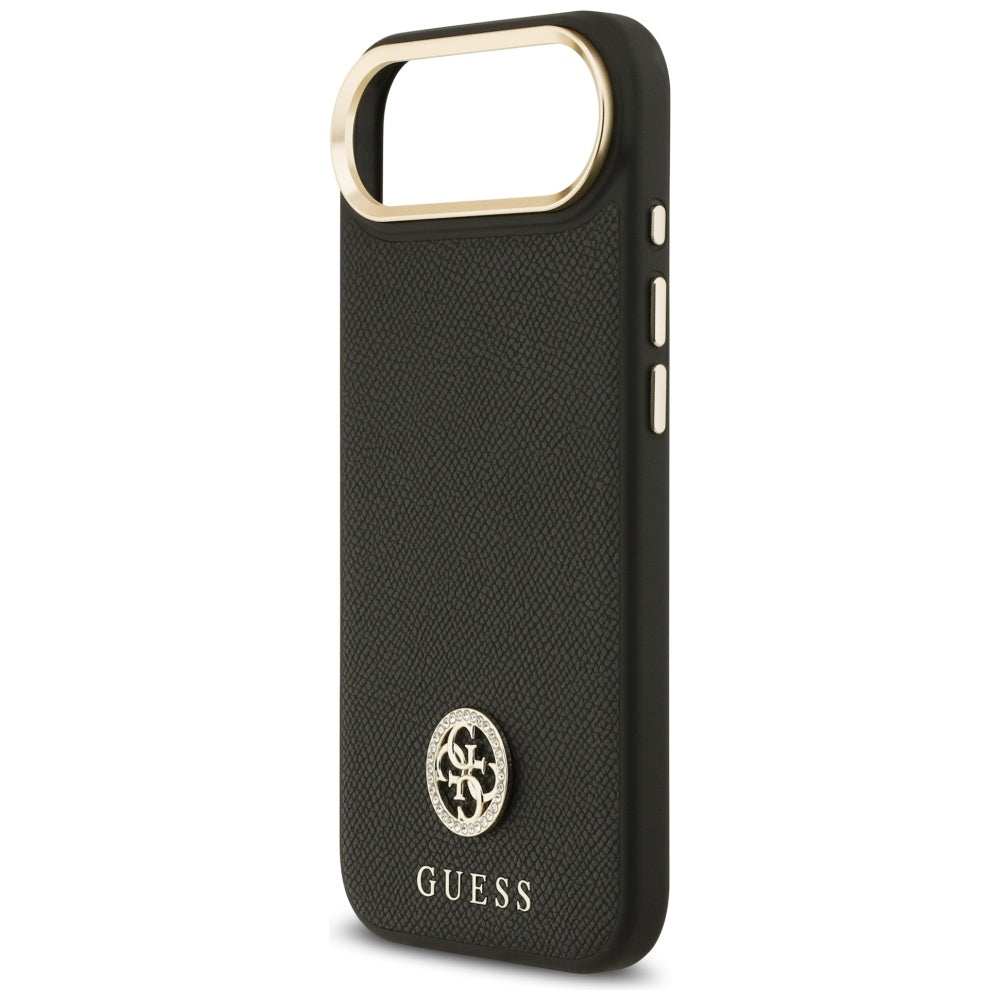 Capa MagSafe para Apple iPhone 17 Air, Guess, Grained Strass Logo, Preta