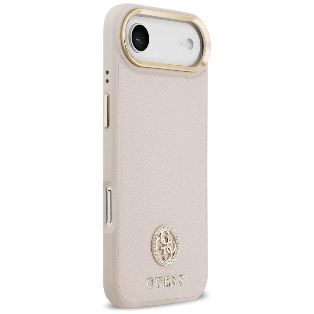 Capa MagSafe para Apple iPhone 17 Air, Guess, Grained Strass Logo, Rosa