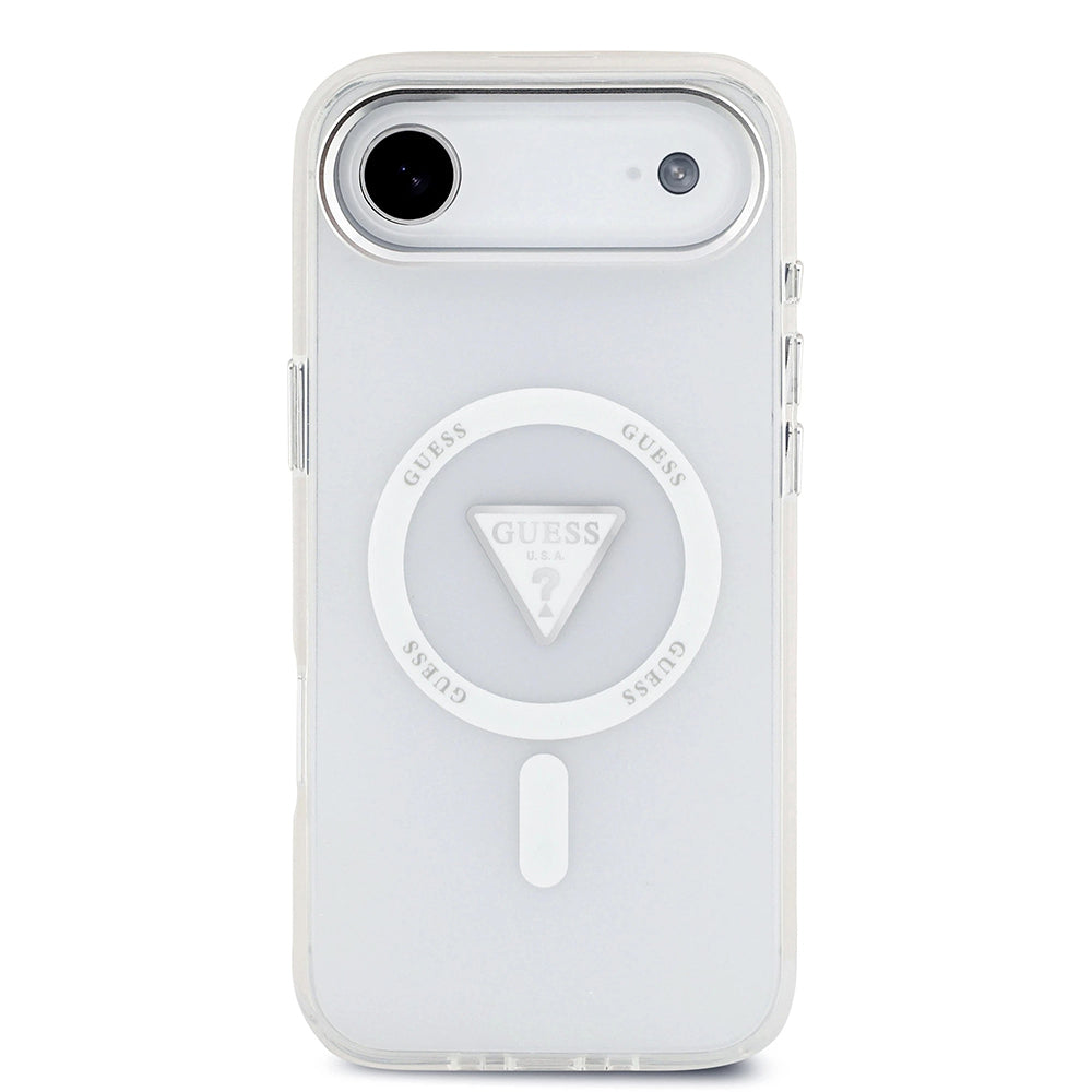 Capa MagSafe para Apple iPhone 17 Air, Guess, IML Gradient Triangle Logo, Transparente