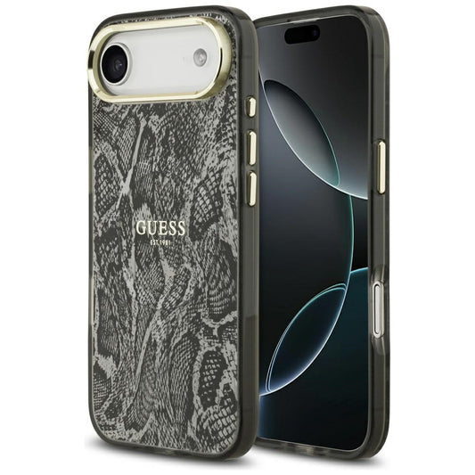 Capa MagSafe para Apple iPhone 17 Air, Guess, Padrão Python, Preta