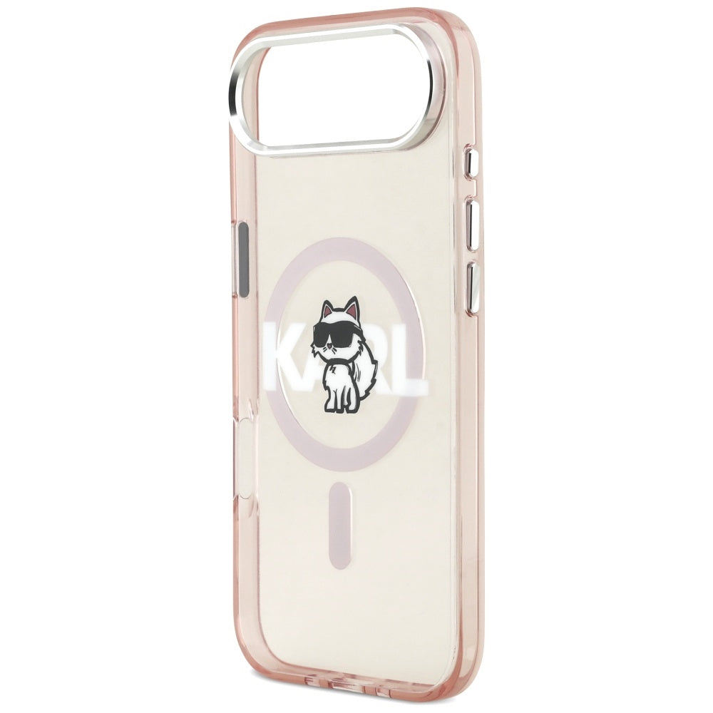 Capa MagSafe para Apple iPhone 17 Air, Karl Lagerfeld, IML Sketch Logo Choupette, Rosa