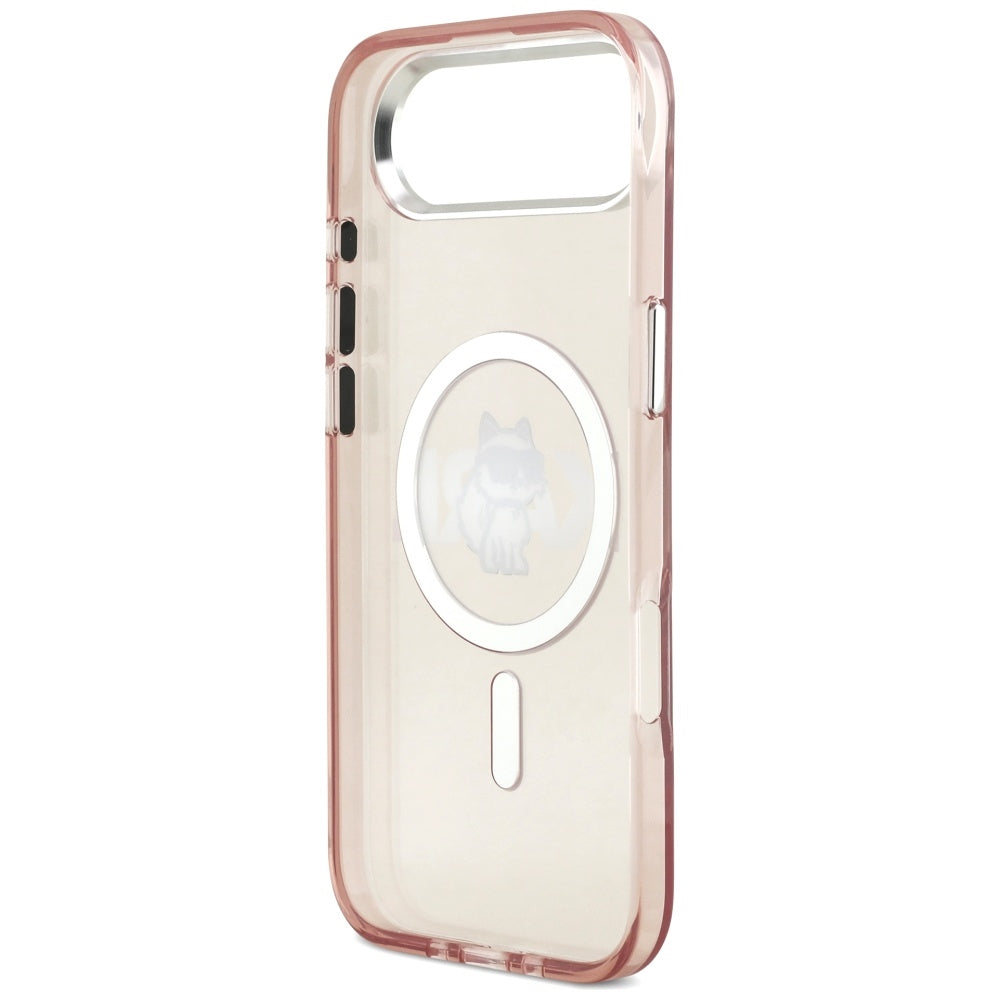Capa MagSafe para Apple iPhone 17 Air, Karl Lagerfeld, IML Sketch Logo Choupette, Rosa