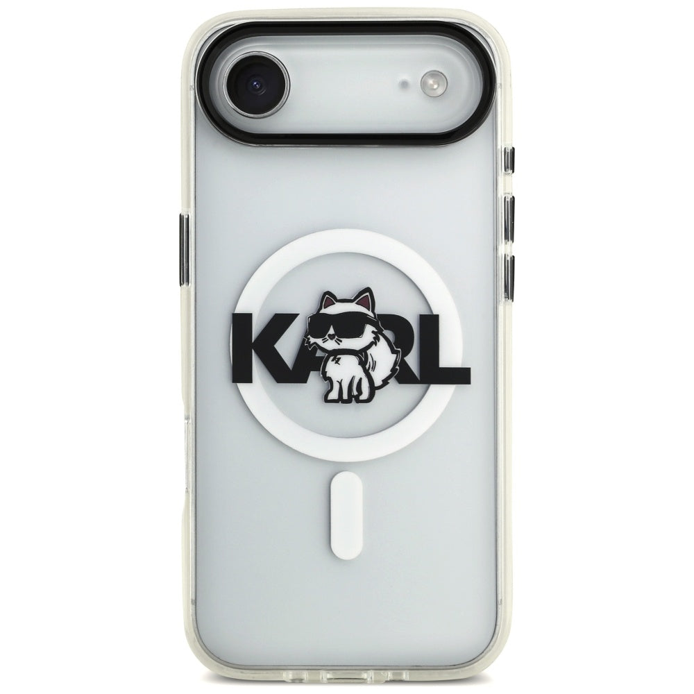 Capa MagSafe para Apple iPhone 17 Air, Karl Lagerfeld, IML Sketch Logo Choupette, Transparente
